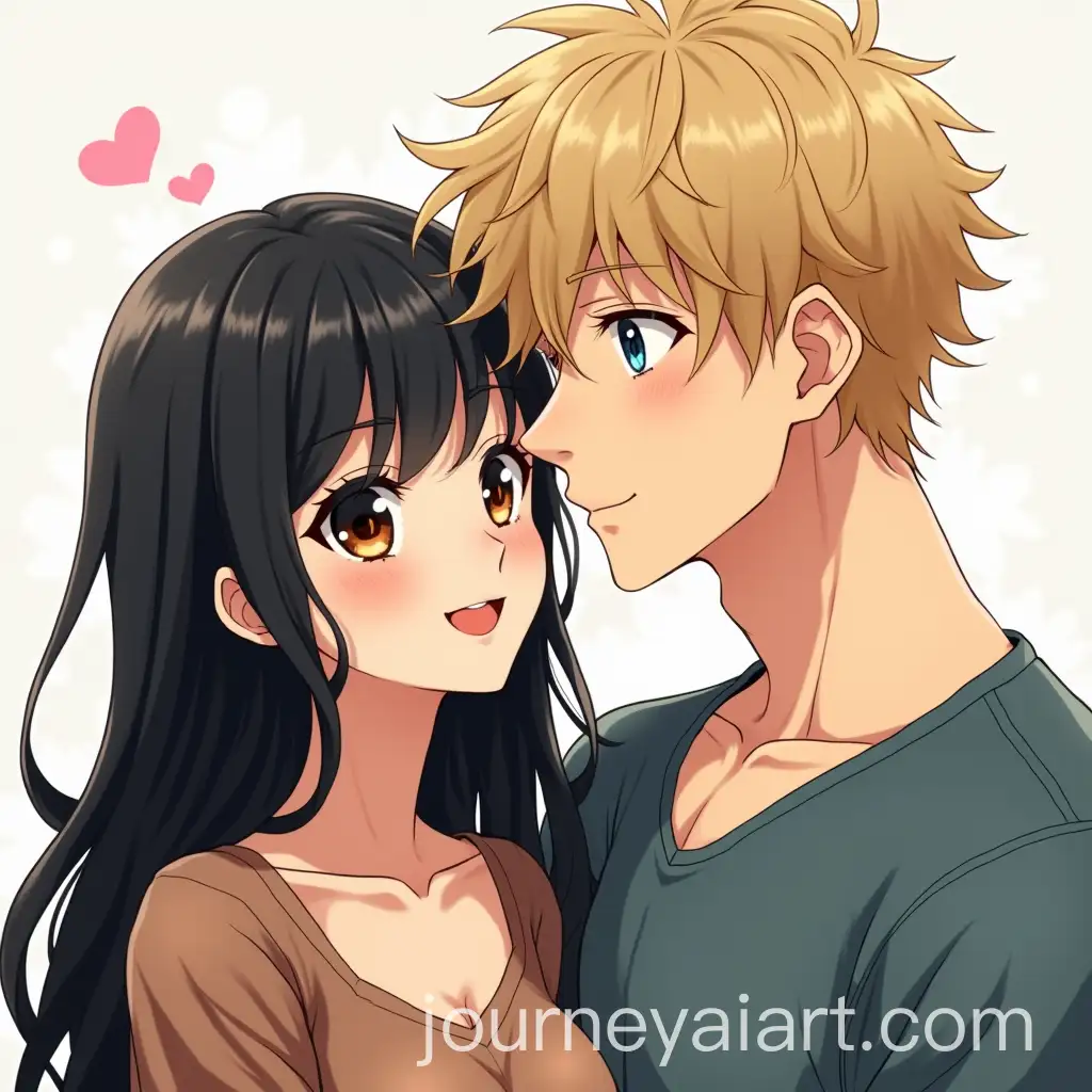 Manga-Couple-in-Love-with-a-Beautiful-BlackHaired-Girl-and-a-Blond-Muscular-Guy