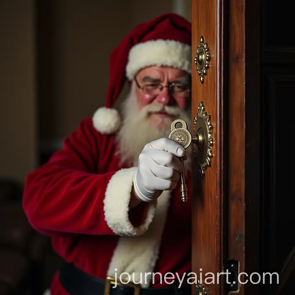 Santa-Holding-Key-in-Front-of-Door-Without-Revealing-Face