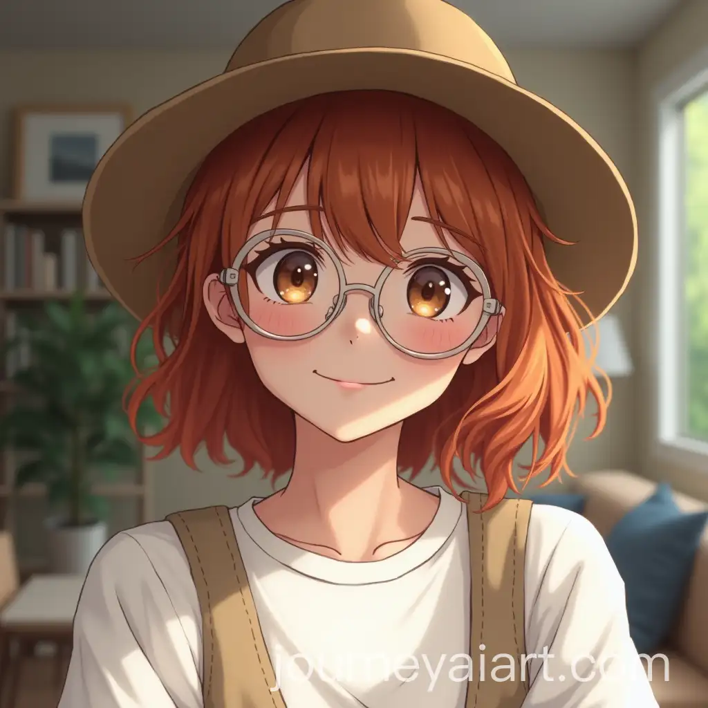 Smiling-Girl-with-ReddishBrown-Hair-and-Transparent-Glasses-in-Casual-Outfit