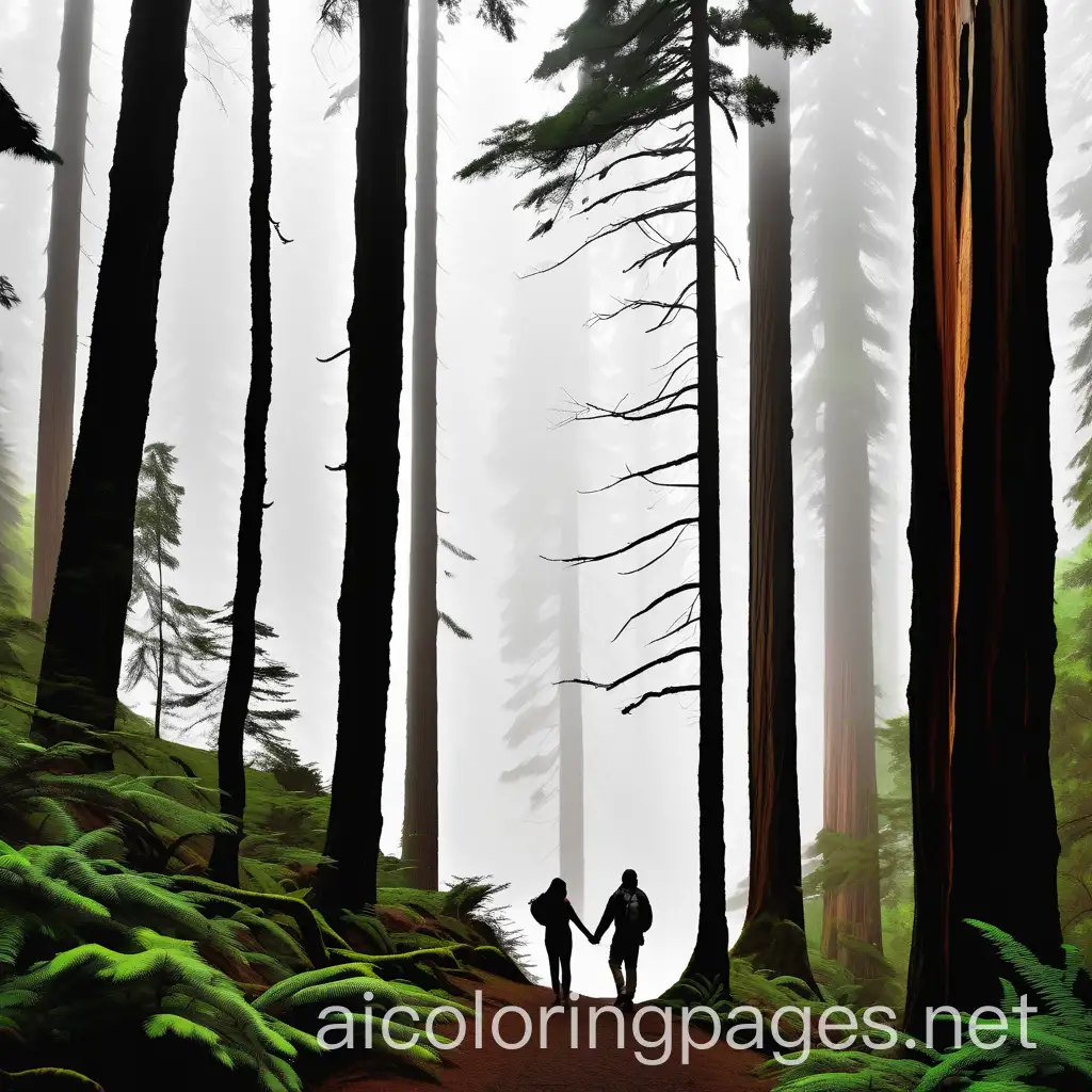 Serene-Couple-Hiking-in-Misty-Muir-Woods-California