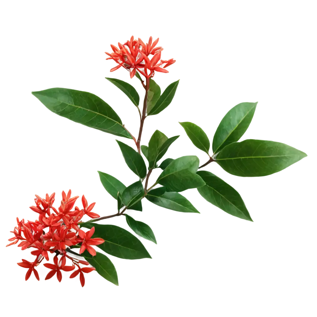 Mini-Ixora-Vermelha-PNG-Image-Captivating-AI-Art-Inspired-by-Nature