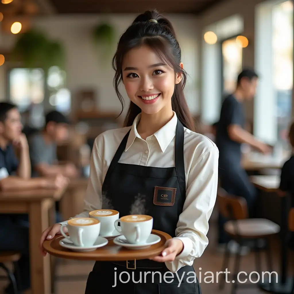Charming-Asian-Barista-Serving-Lattes-in-a-Cozy-Coffee-Shop