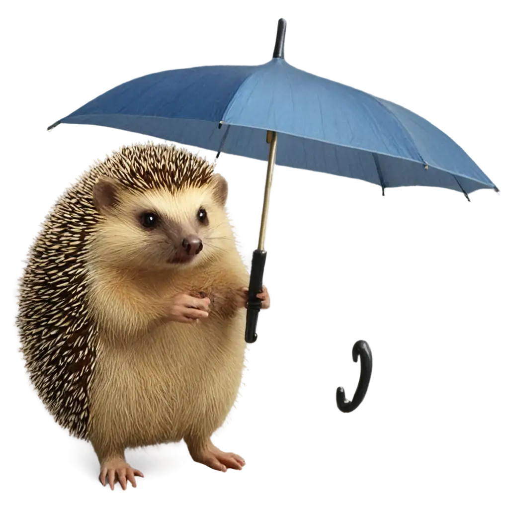 Adorable-Hedgehog-with-Umbrella-PNG-A-Perfect-Blend-of-Whimsy-and-Clarity