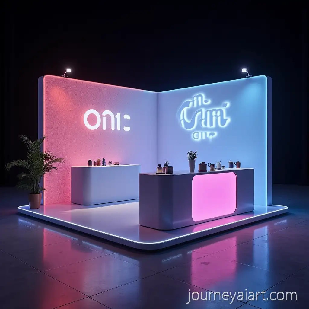 Modern-Product-Activation-Stand-with-Illuminated-LED-Backdrop