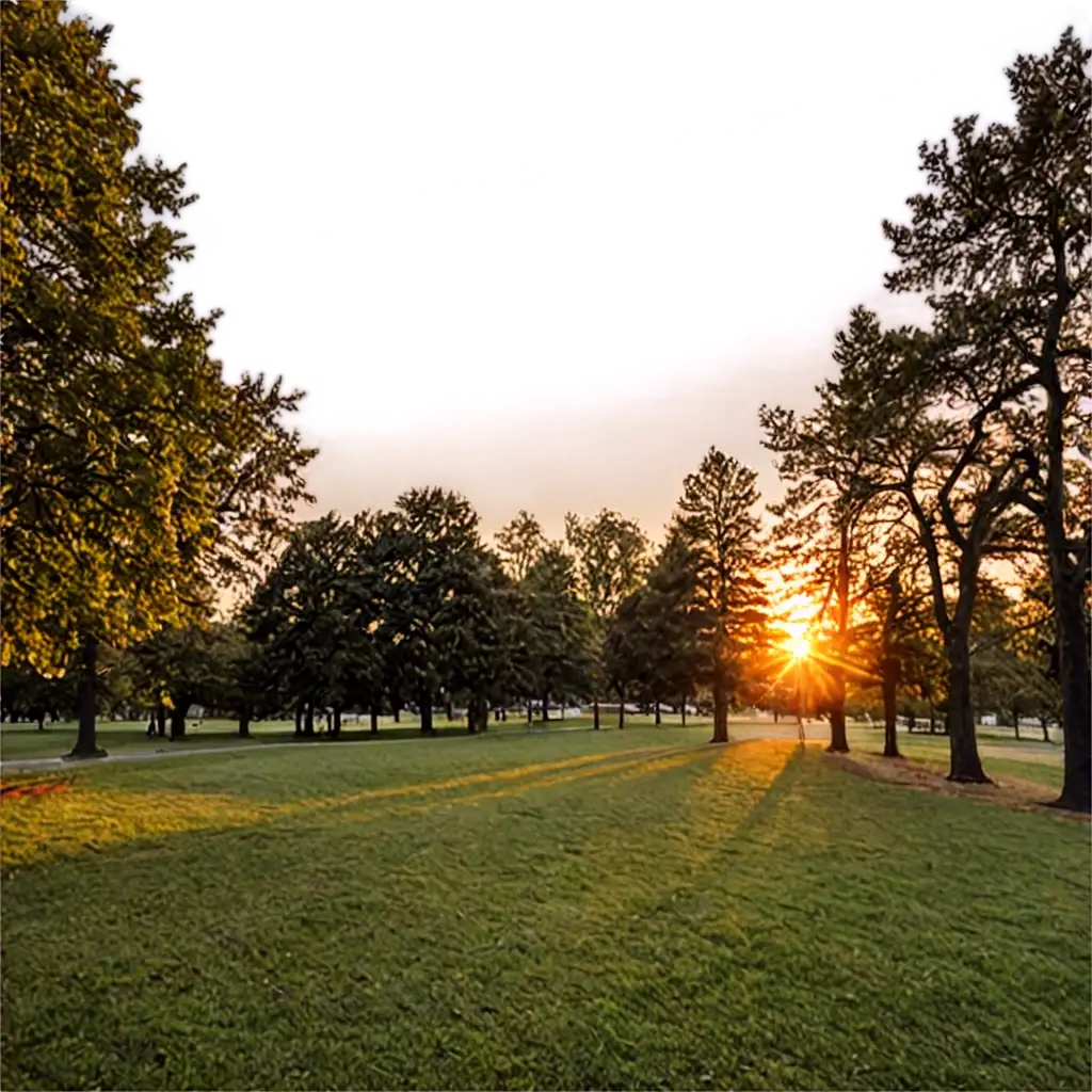 Serene-Park-in-Sunset-PNG-Image-Capturing-Tranquil-Evening-Atmosphere