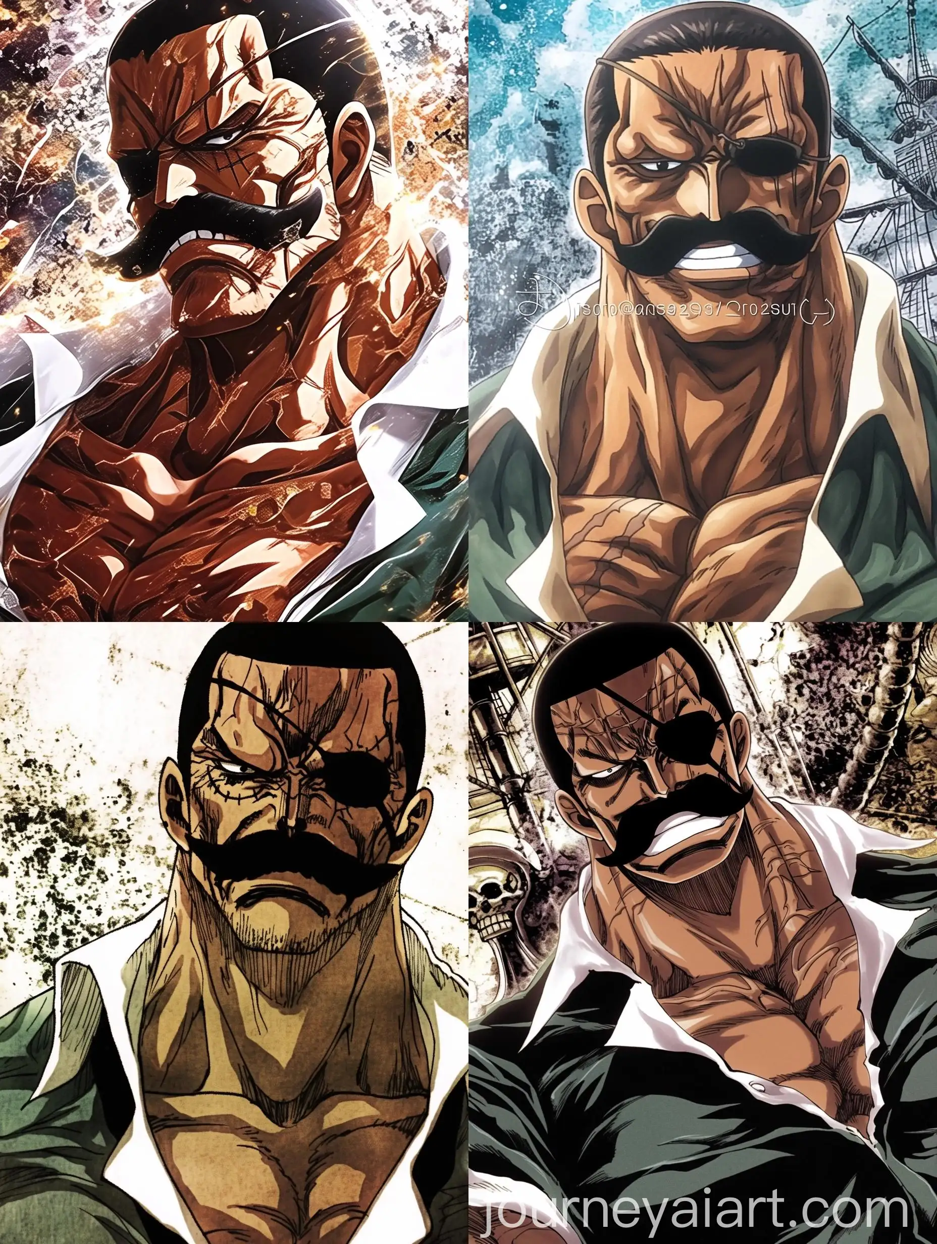 Watercolor-Style-Pirate-Character-from-One-Piece-Manga-Series