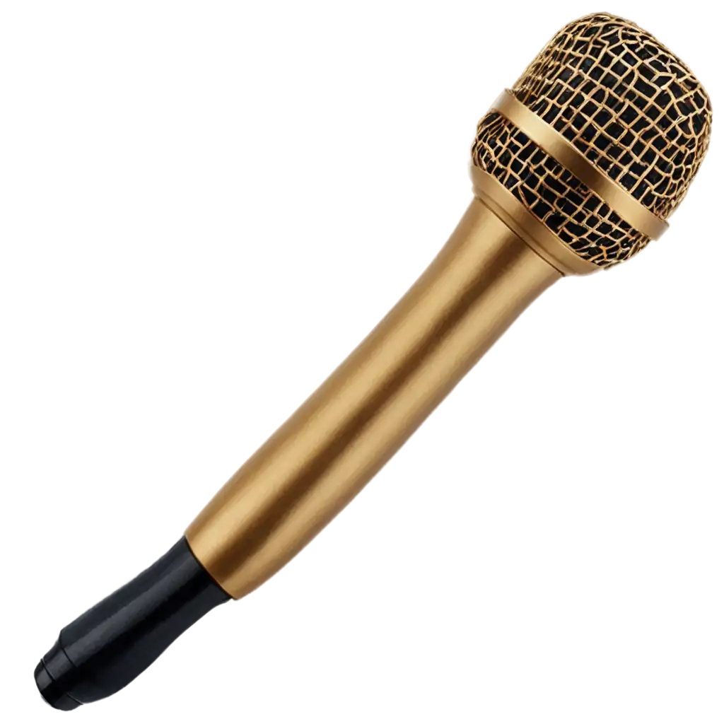 Golden-Dynamic-Microphone-PNG-Capture-Elegance-and-Clarity-in-Sound