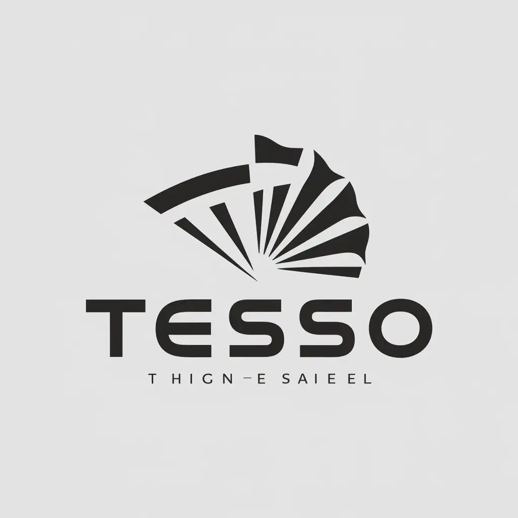 a logo design,with the text "TESSO", main symbol:Letter T and fan,Moderate,clear background