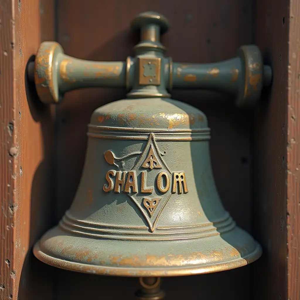 a bell for a youtube channel and the word shalom