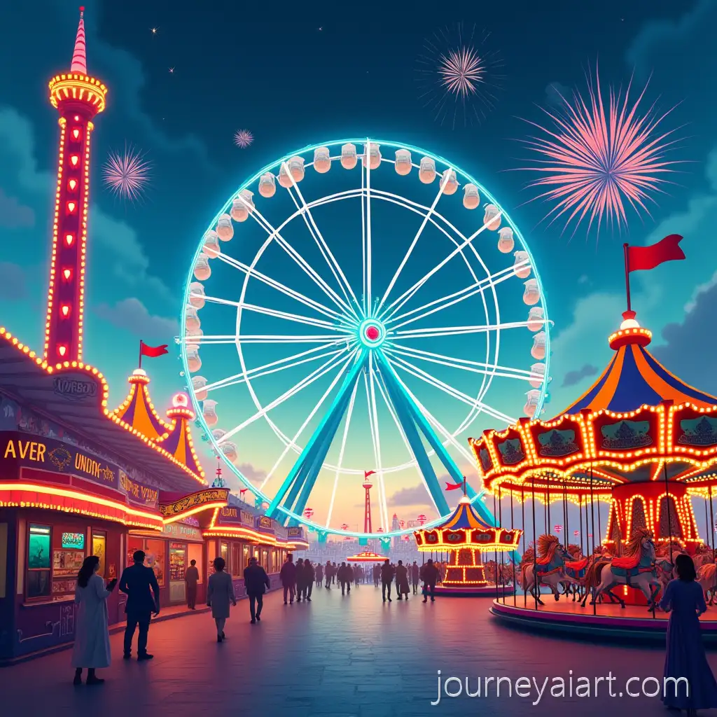 Bright-and-Festive-Luna-Park-Poster-with-Rides-and-Fireworks