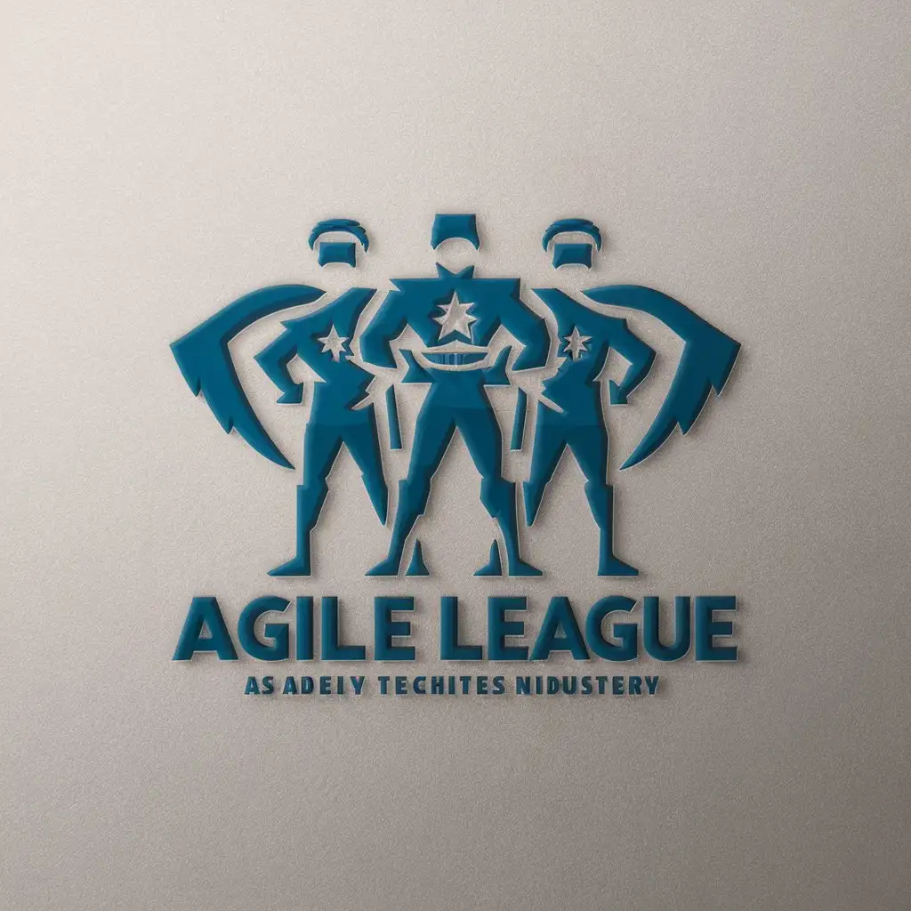 LOGO Design For Agile League Agile Team Superheroes in Vector Style