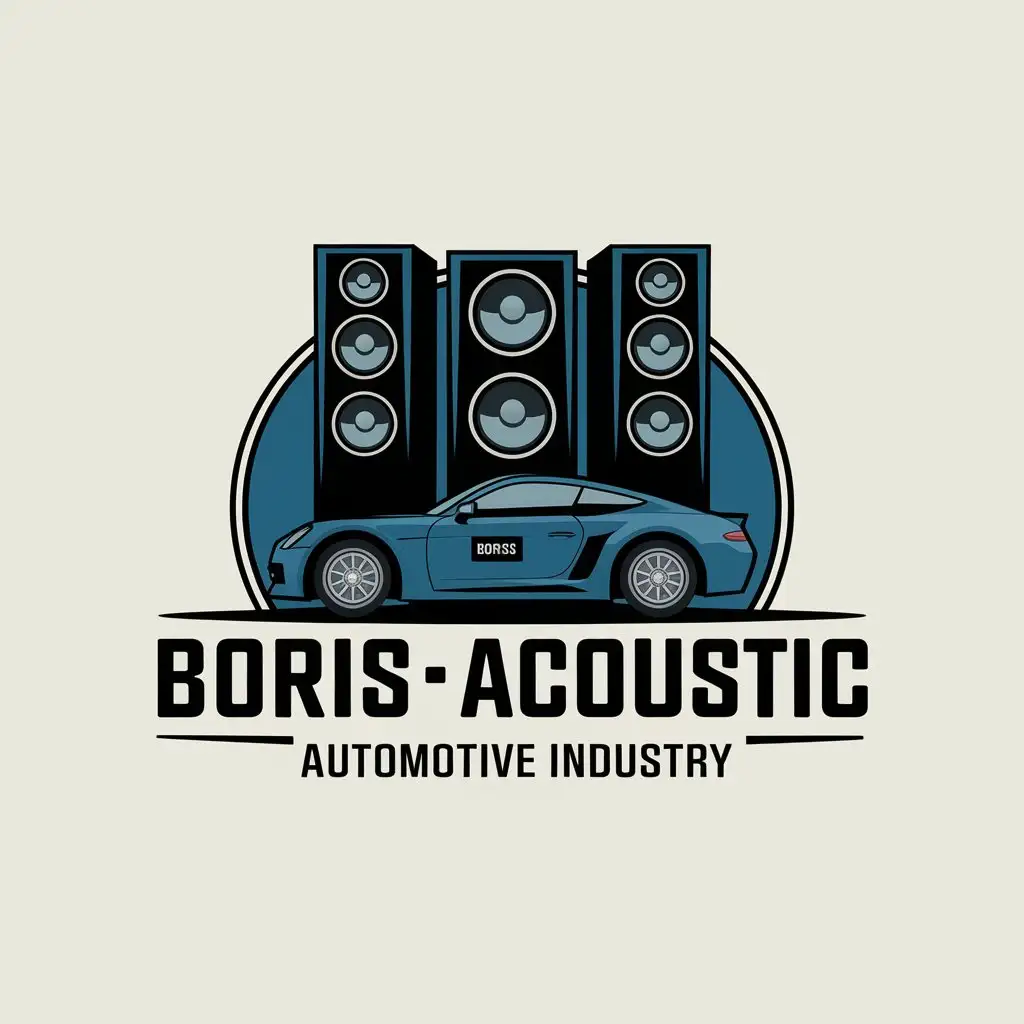 LOGO Design for BORISACOUSTIC Professional Sound Systems Car for Automotive Industry