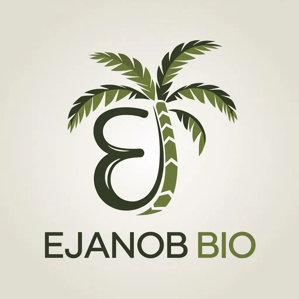 LOGO Design for Ejanob Bio Vector with Clear Background Southern Morocco Theme