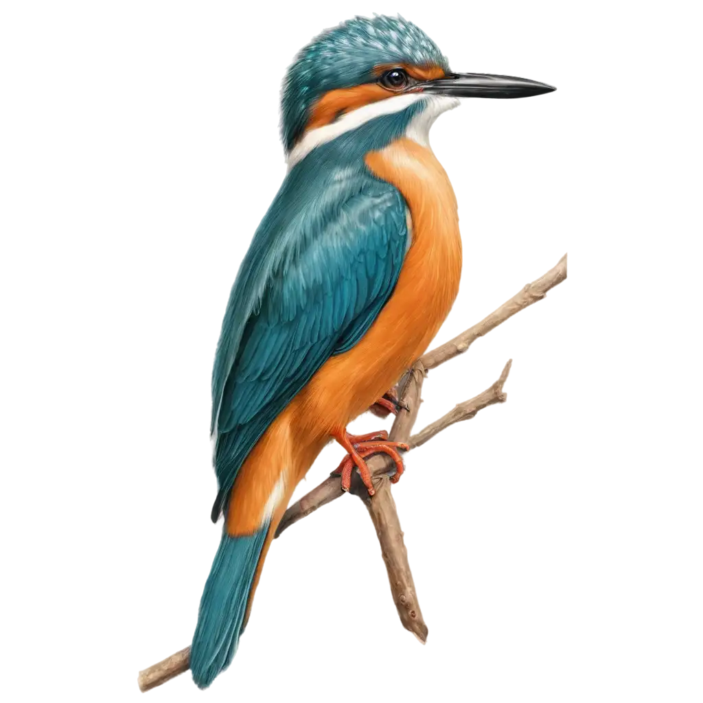 Exquisite-PNG-Image-of-a-Kingfisher-Bird-Perched-on-a-Branch