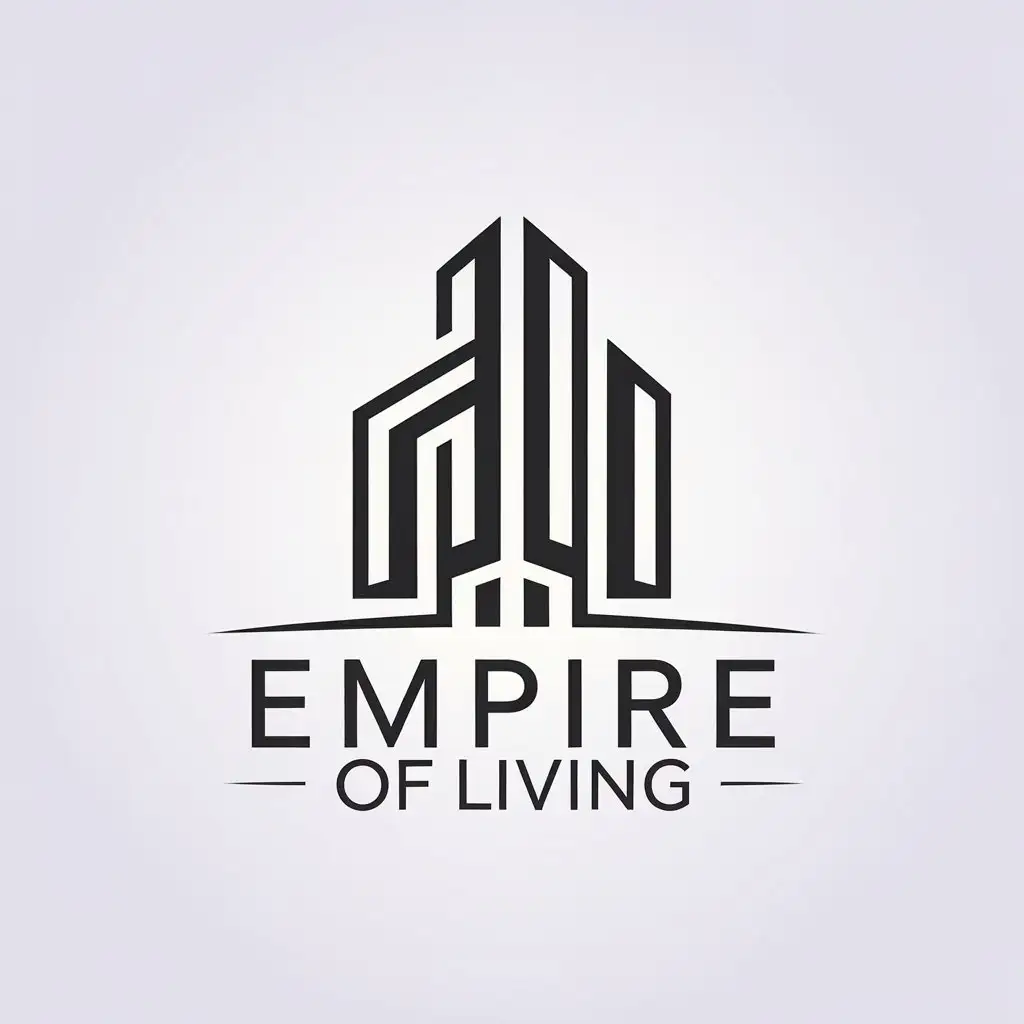 LOGO-Design-For-Empire-of-Living-Konstrukciya-Symbol-in-Minimalistic-Style-for-Real-Estate-Industry