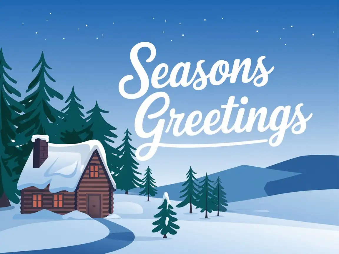 Festive Seasons Greetings Text Design