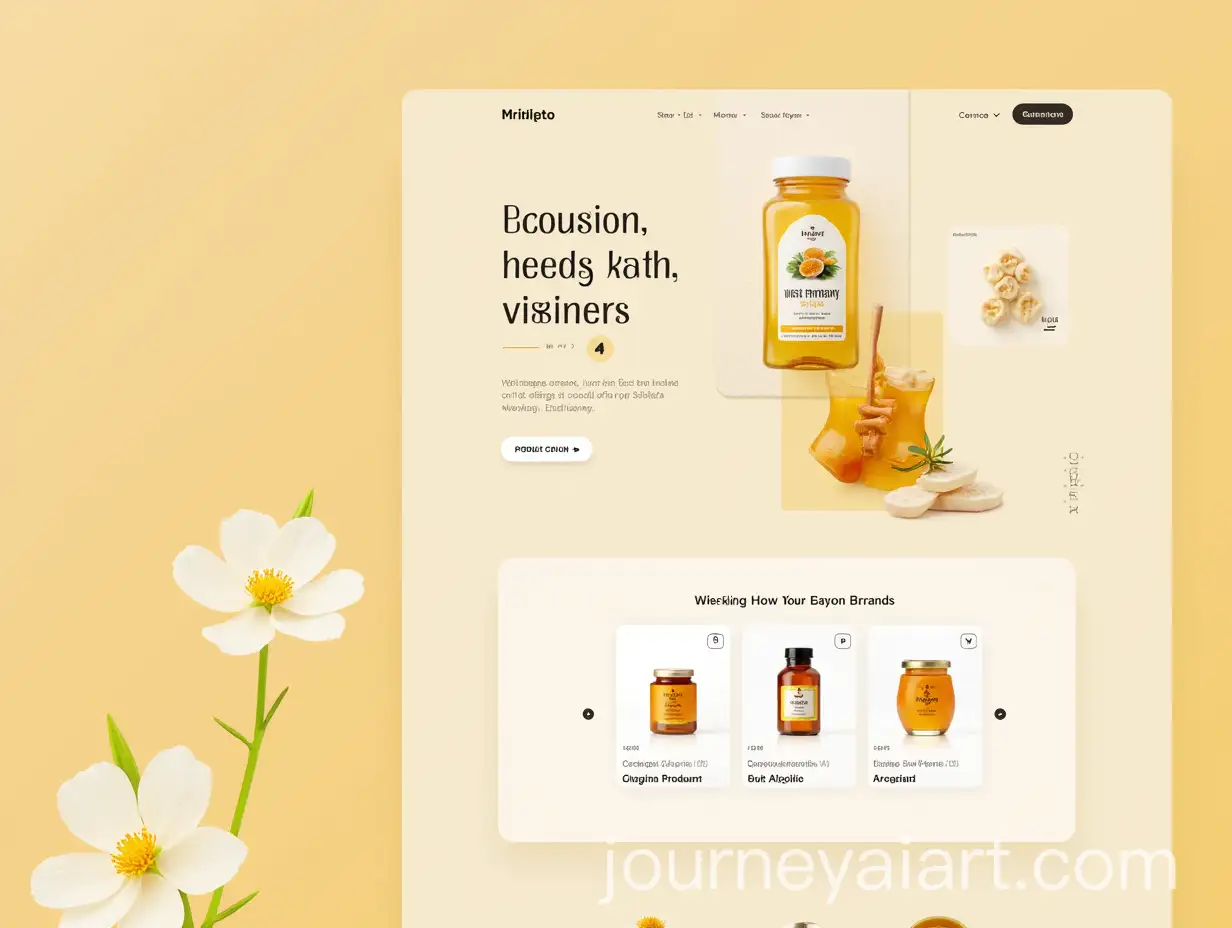 Modern-Minimalistic-Web-Design-for-Premium-Honey-Brand-with-Navbar-and-Product-Section