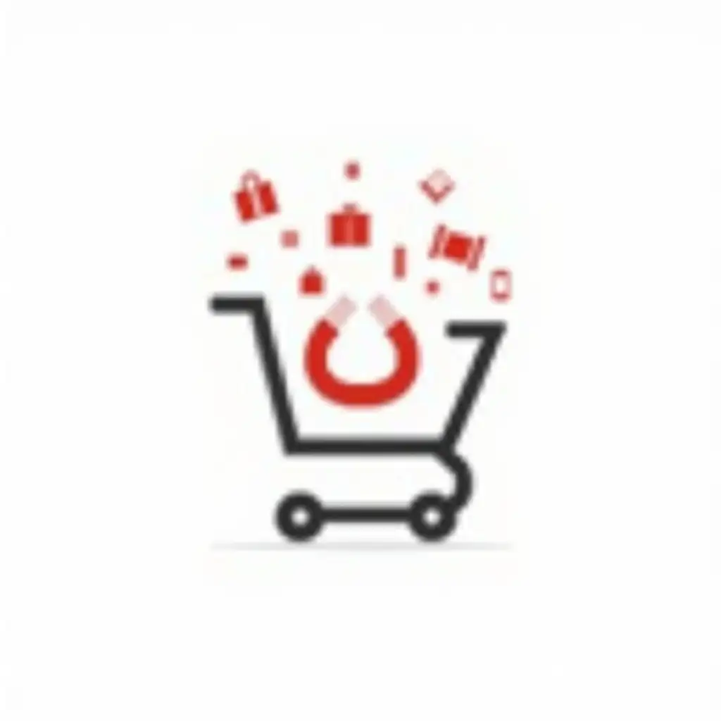 Kerekzat-Logo-with-Shopping-Cart-and-Magnet-Design-for-Online-Store