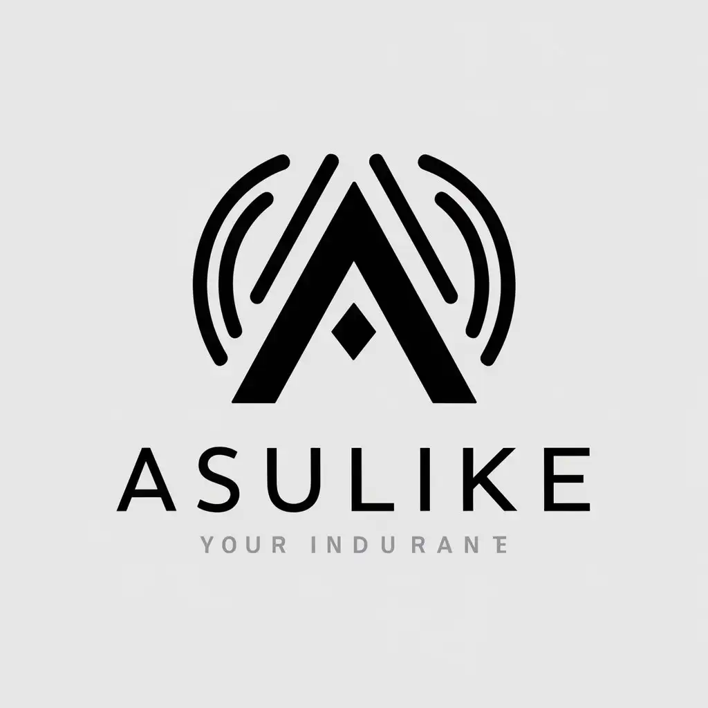 a vector logo design,with the text "asulike", main symbol:asulike,Moderate,be used in Internet industry,clear background