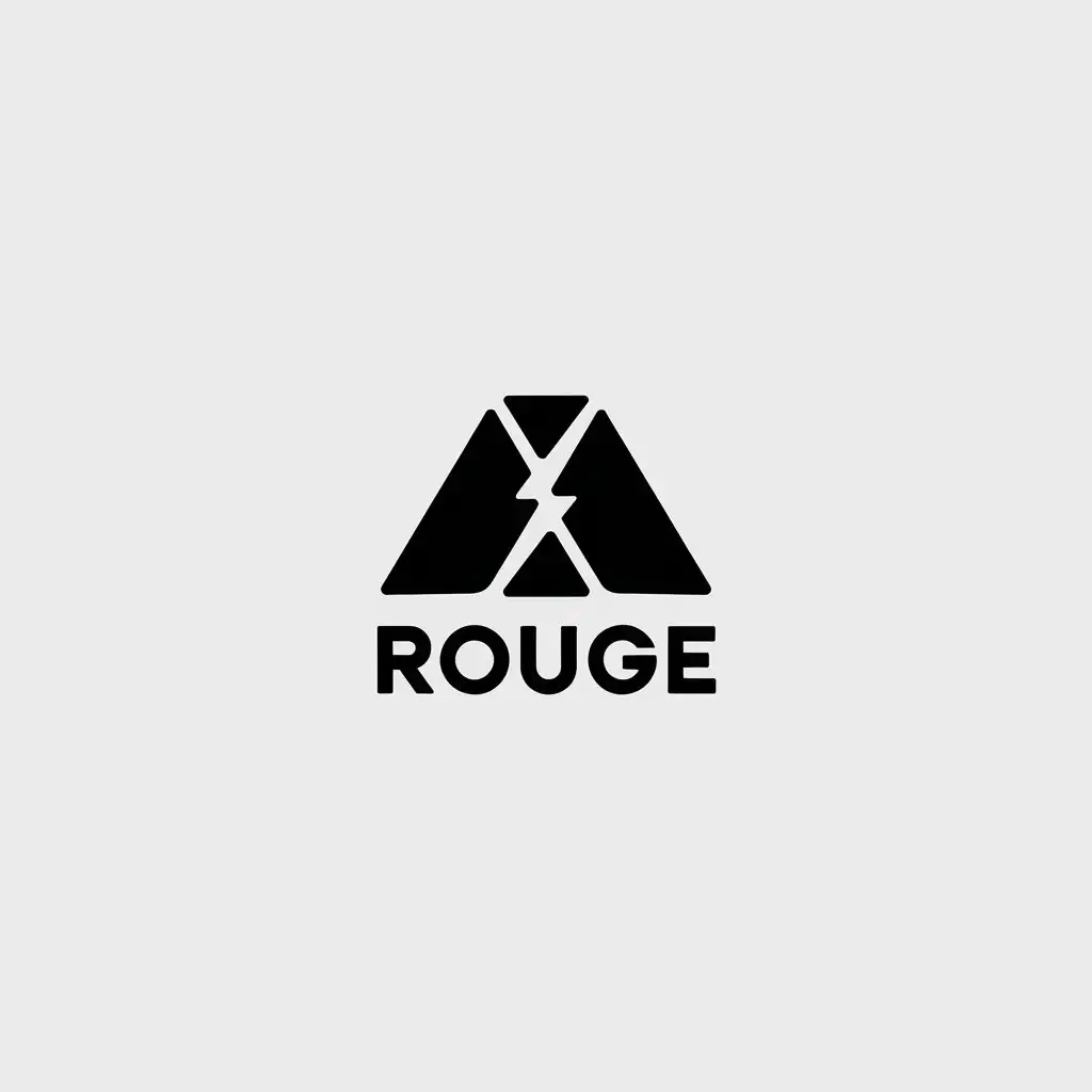 LOGO Design for Rouge Minimalist Triangle Split with Dynamic Movement and Innovation