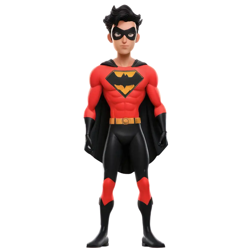 Superhero-Cartoon-PNG-in-Black-and-Red-Colors-HighQuality-Transparent-Image-for-Creative-Projects