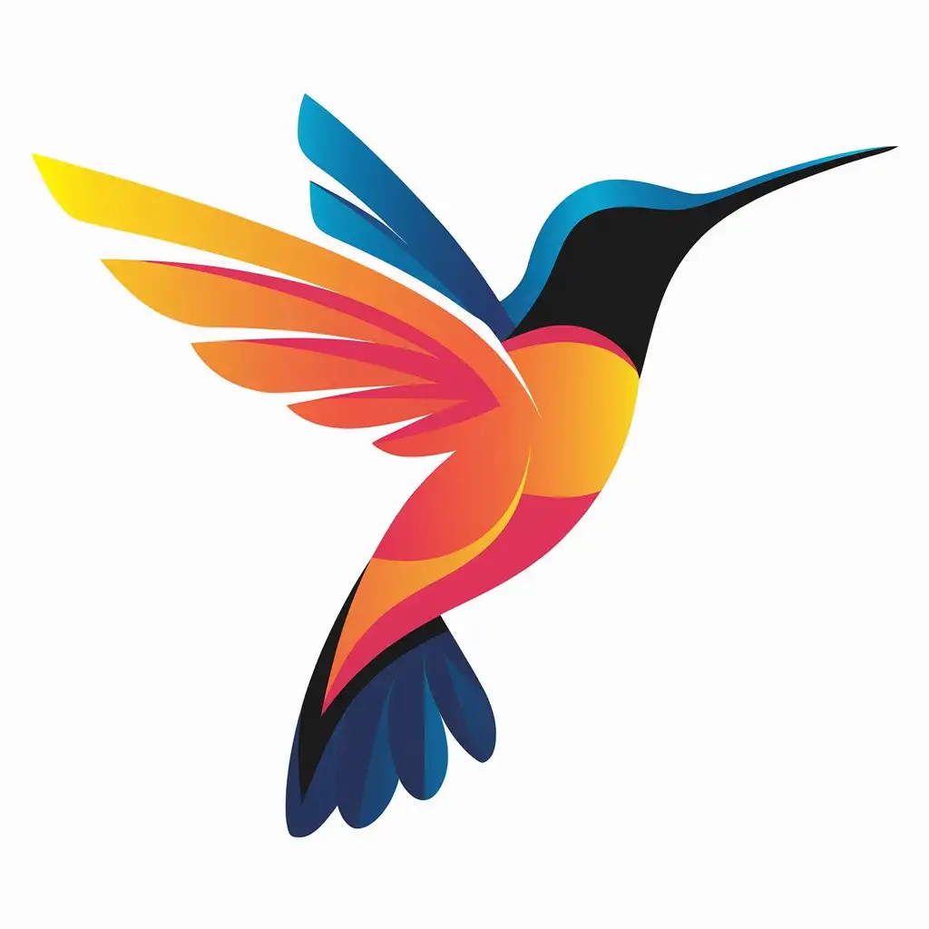 Colorful-Hummingbird-Logo-Design