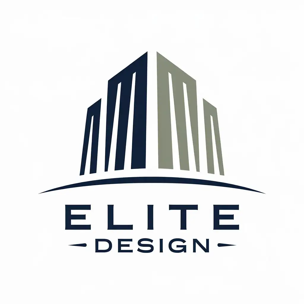 LOGO Design for Elite Design Modern Building with Clear Background