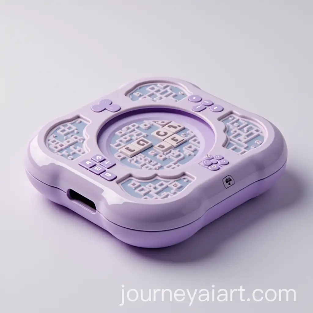 Futuristic-ScrabbleInspired-Game-Device-for-Elderly-with-Cool-Rounded-Form-and-Lilac-Accents