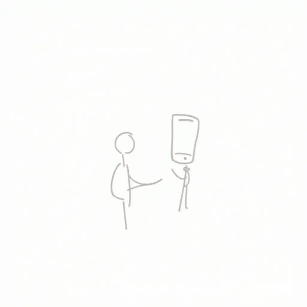 Minimalist-Stickman-Using-Instagram-on-the-Phone