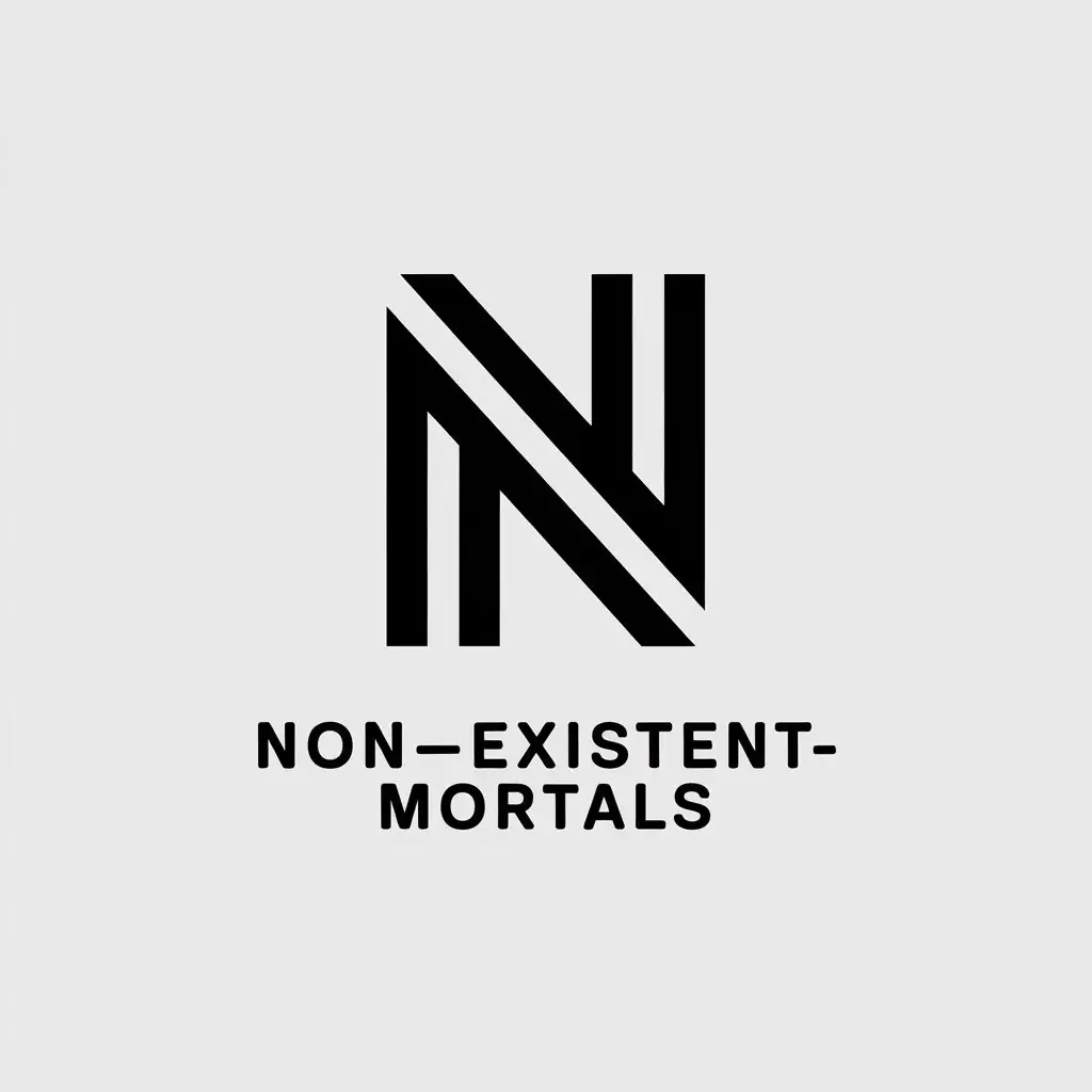 LOGO-Design-For-NonExistent-Mortals-Minimalistic-Letters-in-Entertainment-Industry