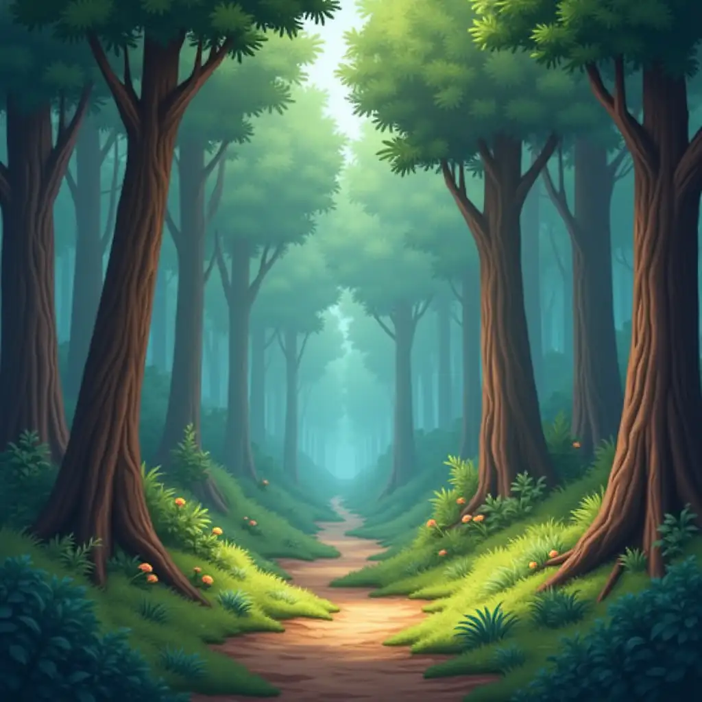 Mystical-Forest-Game-Icon-with-Enchanted-Elements