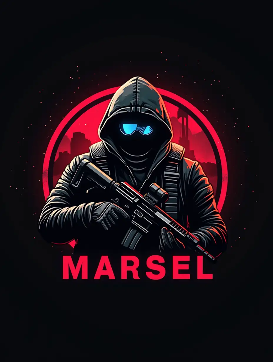 Tiktok logo with my name +355 MARSEL from call of duty mobile game