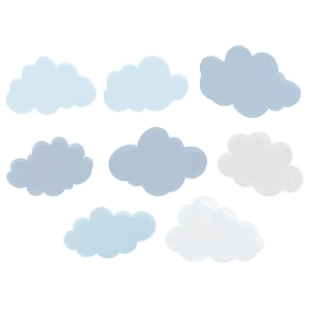 Brighter-Blue-Stylized-Toon-Clouds-PNG-Image-with-Transparent-Background-for-Versatile-Use