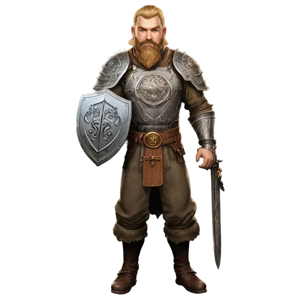 BaldPNG-Image-Optimization-Analysisurs-Gate-3-Dwarf-Paladin-PNG-Shield-Sword-and-Board-with-Blonde-Hair-in-High-Quality-Format