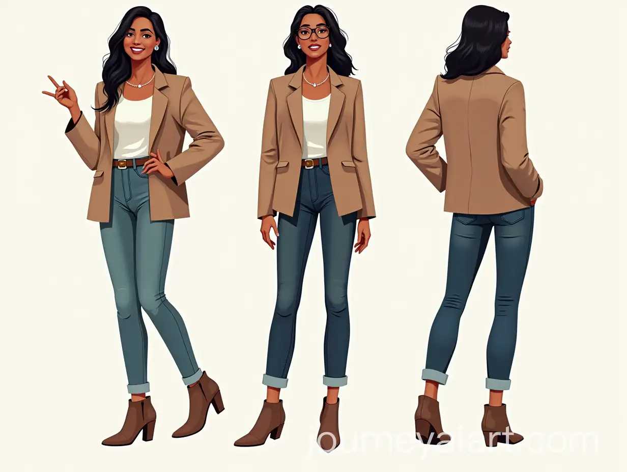 Modern-Indian-Woman-Balancing-Tradition-and-Fashion-at-a-HighProfile-Event