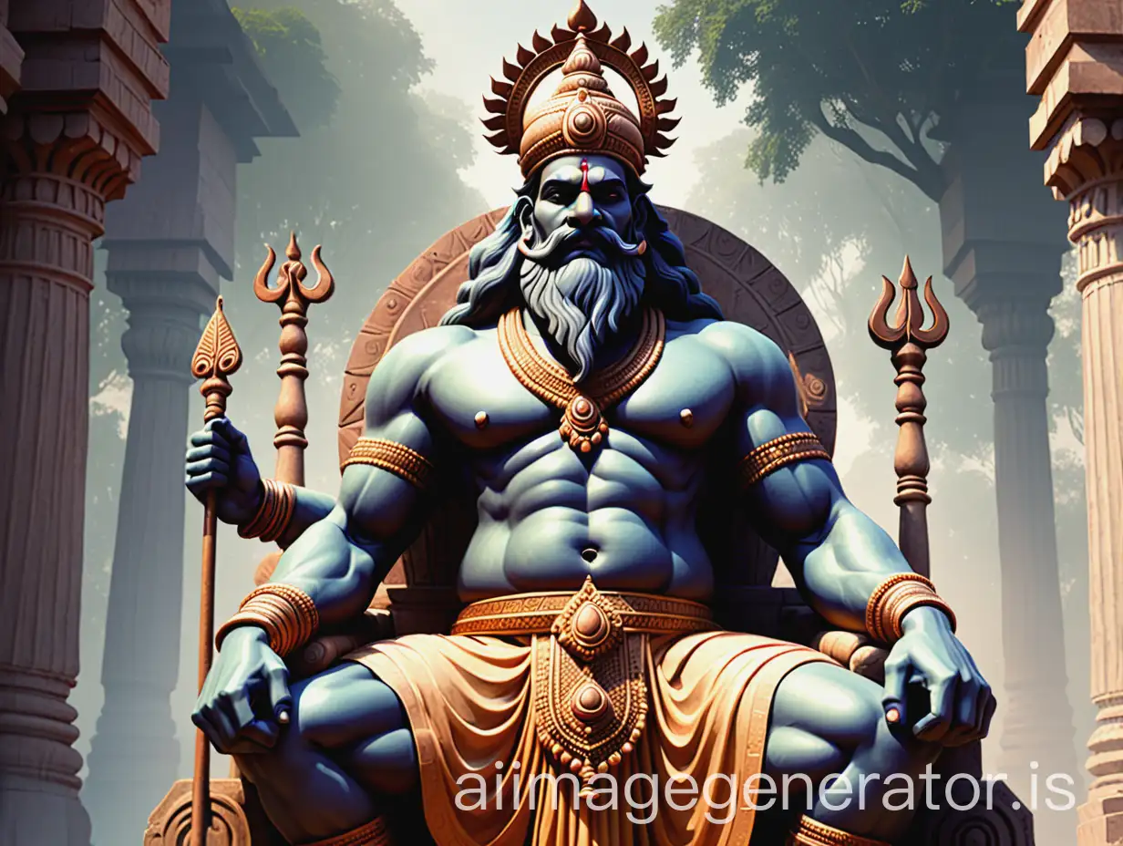 Ancient Indian giant king name as vrushaparva.