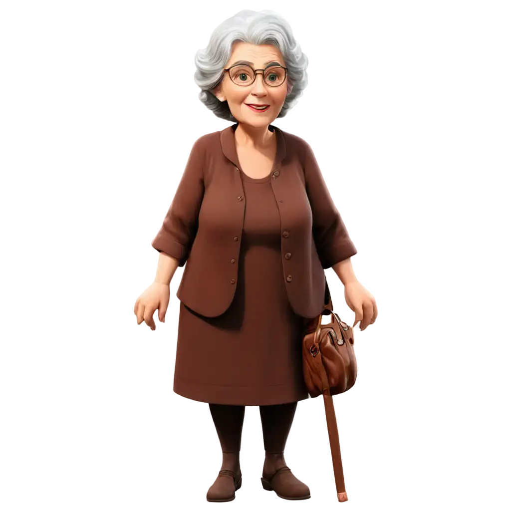 Granny-Cartoon-PNG-Image-Delightful-Character-Illustration-for-Online-Content