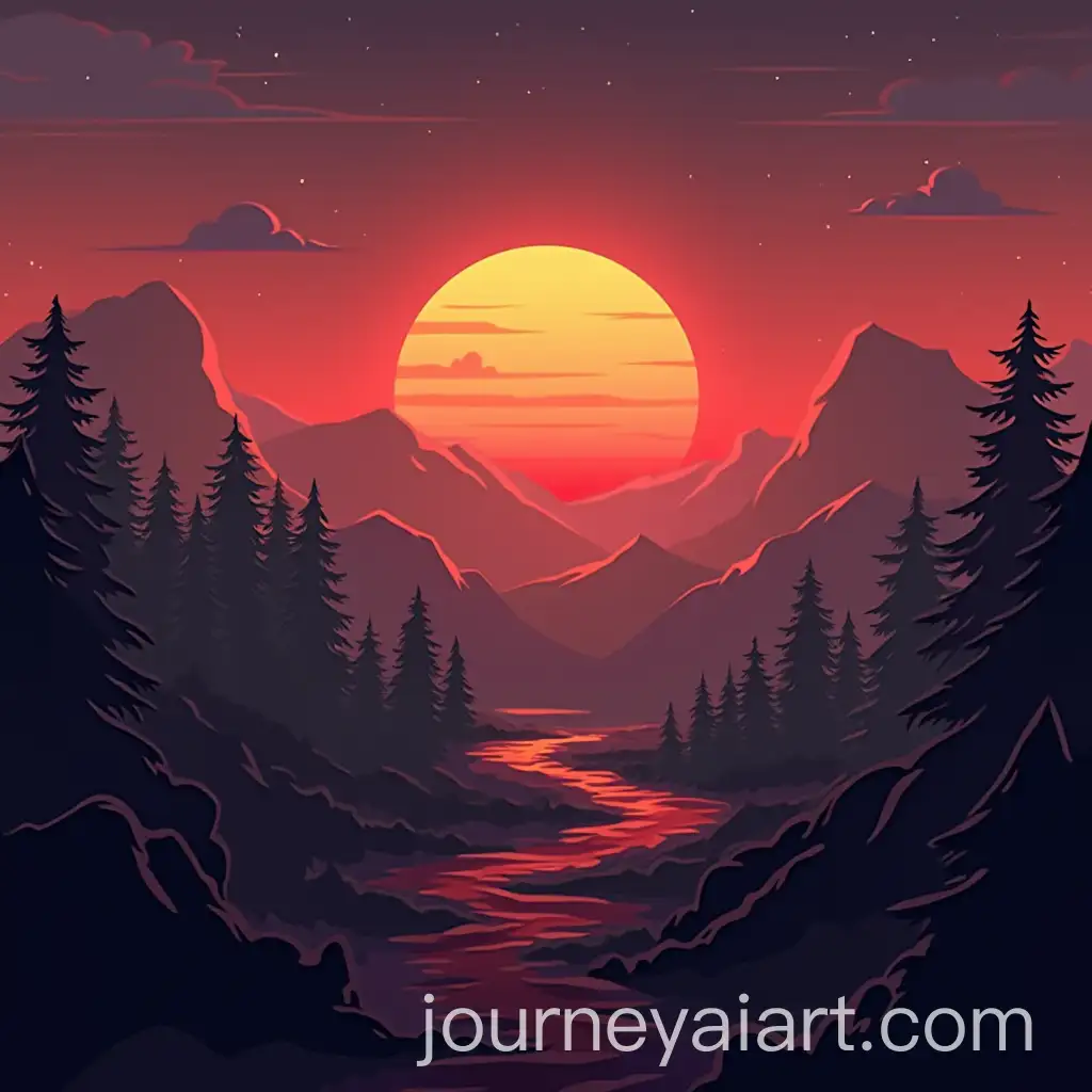 Tanki-Online-DesktopAI-Art-Prompt-Expansion-Background-with-Sunset-and-Platform-on-Map