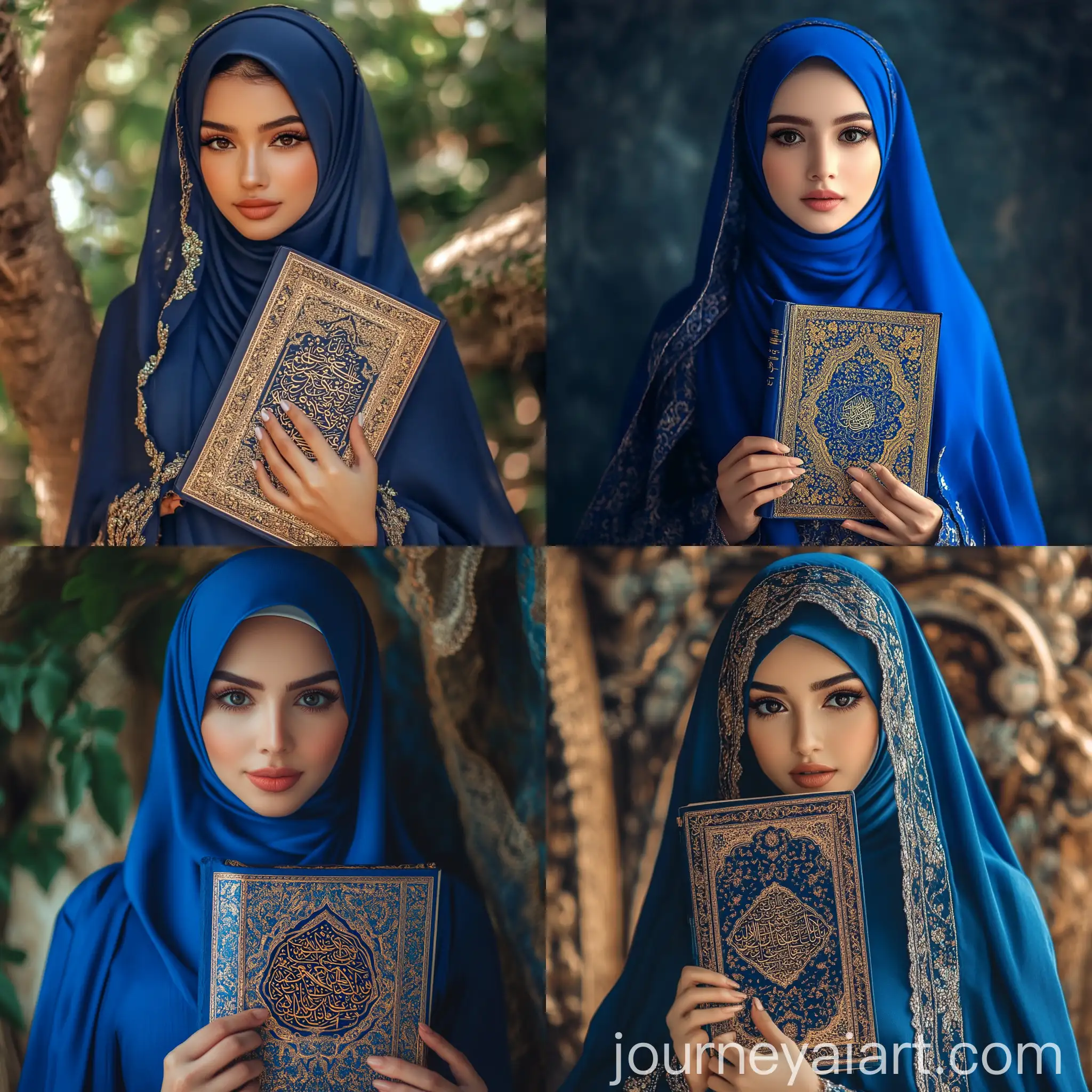 Devout-Muslim-Woman-Holding-the-Holy-Quran-in-Blue-Hijab