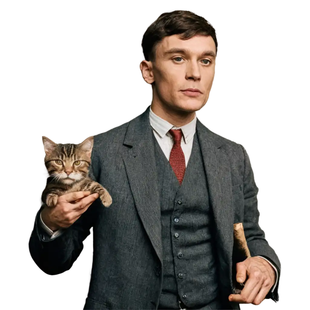 Thomas-Shelby-PNG-Image-with-Cat-HighQualityPNG-Image-Optimization-Digital-Artwork-for-Various-Applications