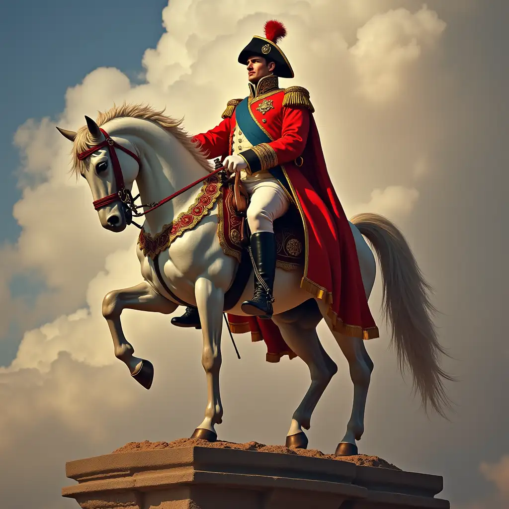 glorious image of the emperor napoleon on the top of the world