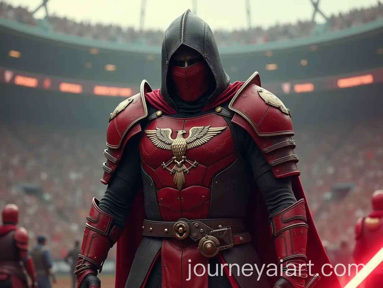 Warrior-in-Red-and-Black-Armor-with-Eagle-Emblem-and-Glowing-Sword-in-Grand-Stadium