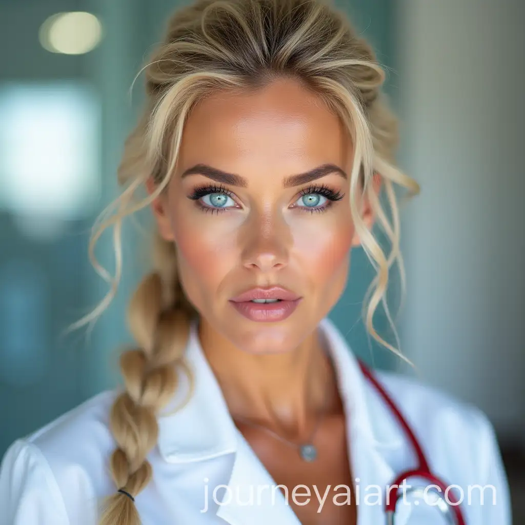 Carmen-Electra-as-a-Doctor-with-Light-Hair-and-Bright-Blue-Eyes
