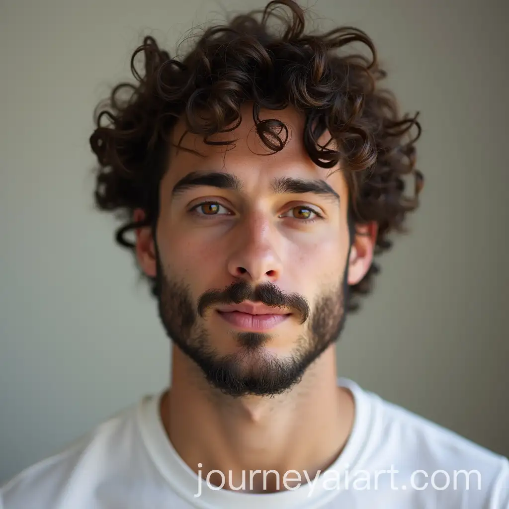 Young-Man-with-Curly-Hair-and-Polaroid-Camera-in-Y2K-Style-Realism