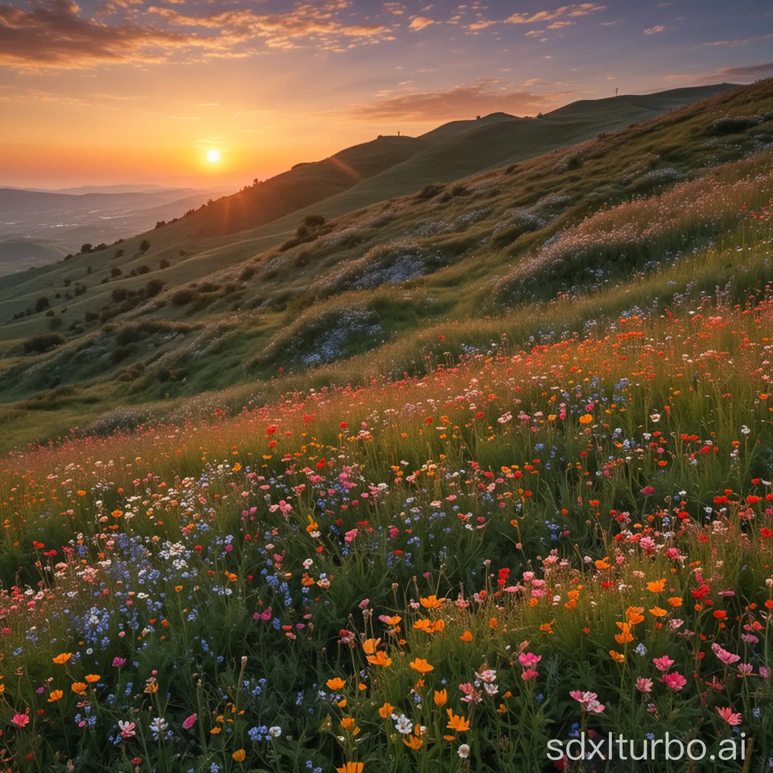 Sunset-Field-of-Flowers-with-Ethereal-Song-Cover-Vibes