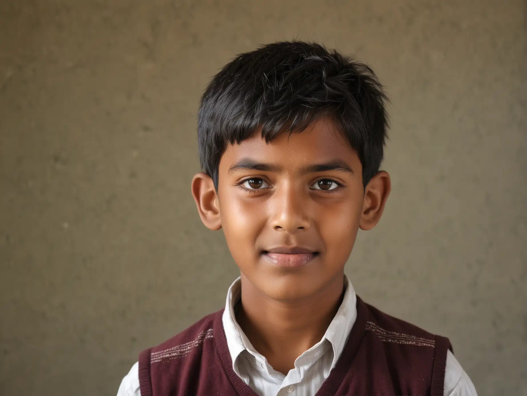 an Indian school boy