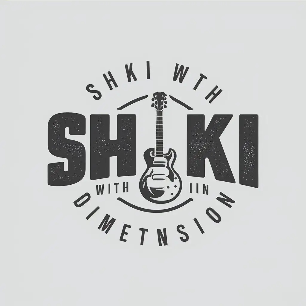 LOGO Design For Shaki With Dimension Guitar and Music Theme