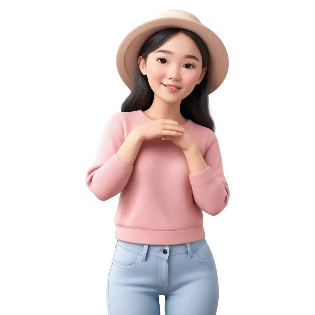 3D-Korean-Girl-Portrait-PNG-Custom-Fix-Hands-Concept