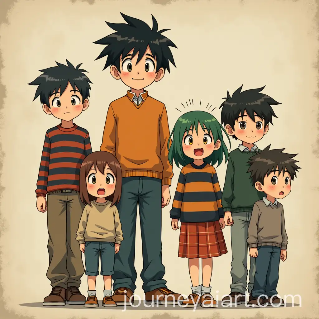 Vintage-Anime-Style-Photo-with-Seven-Diverse-Children