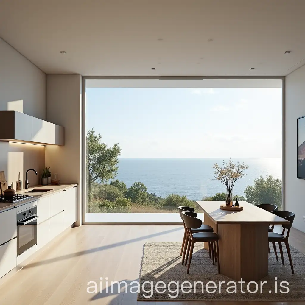 Modern-Kitchen-with-Dining-Area-Overlooking-the-Sea